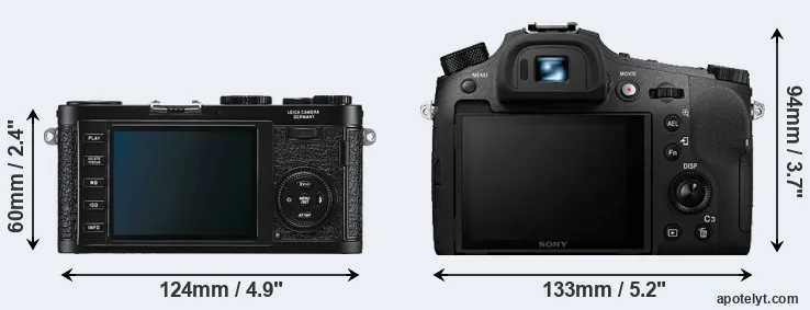 Comparison X1 or RX10 IV rear