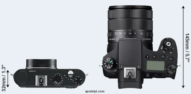 Compare X1 versus RX10 IV top