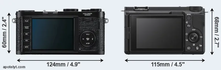 Comparison X1 or ZV-E10 II rear