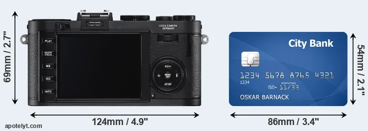 X2 and credit card rear side