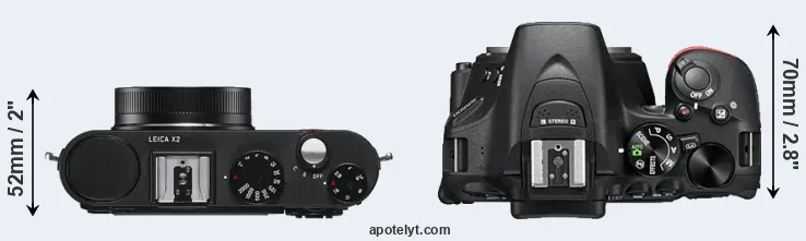 Compare X2 versus D5500 top