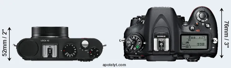Compare X2 versus D7100 top