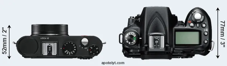 Compare X2 versus D90 top