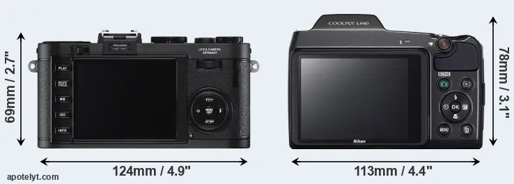 Comparison X2 or L840 rear