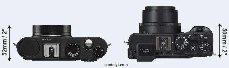 Compare X2 versus P7800 top