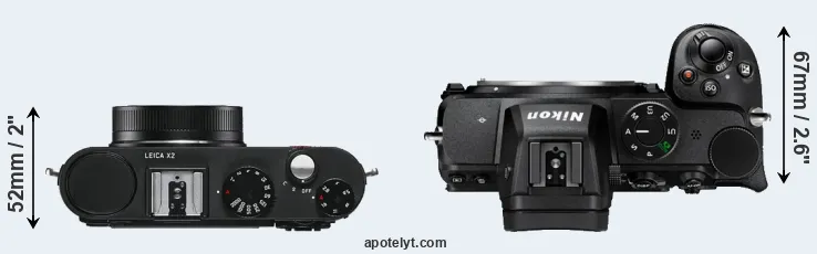 Compare X2 versus Z5 top