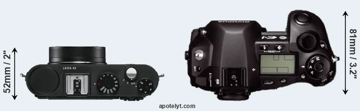 Compare X2 versus E-1 top