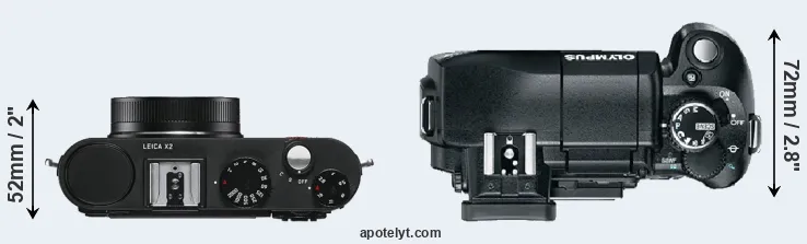 Compare X2 versus E-330 top