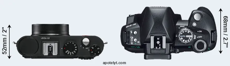 Compare X2 versus E-510 top