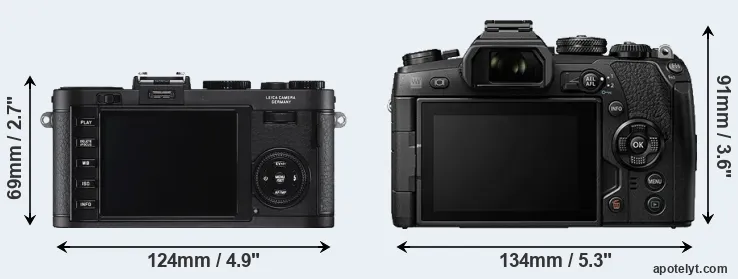 Comparison X2 or E-M1 II rear