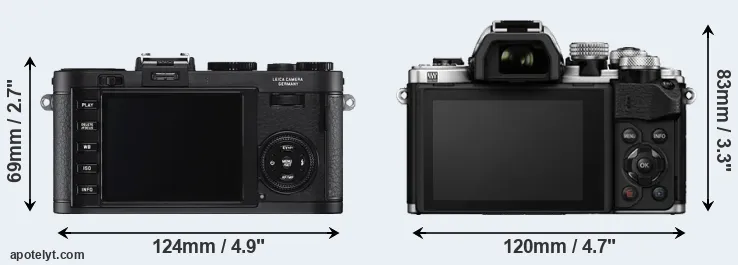 Comparison X2 or E-M10 II rear