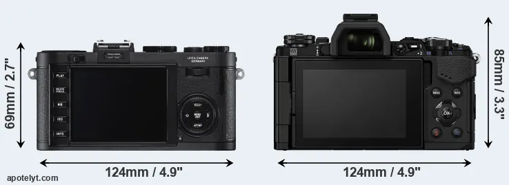 Comparison X2 or E-M5 II rear