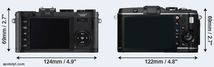 Comparison X2 or E-P3 rear