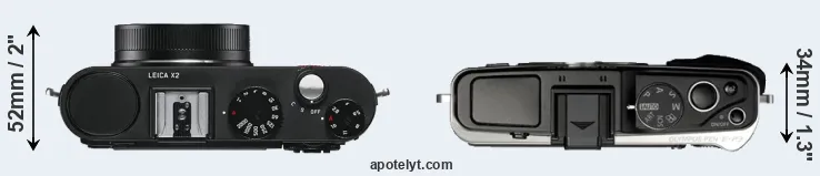 Compare X2 versus E-P3 top