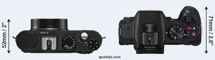 Compare X2 versus G6 top