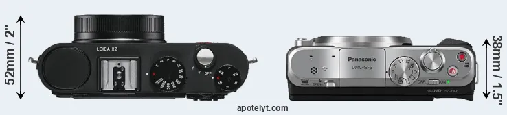 Compare X2 versus GF6 top