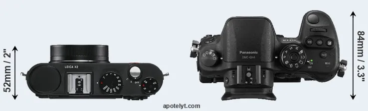 Compare X2 versus GH4 top
