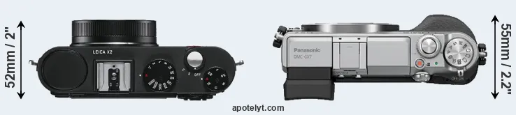 Compare X2 versus GX7 top