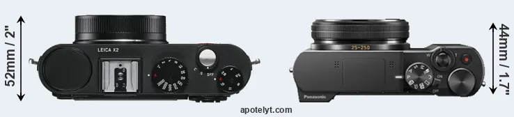 Compare X2 versus TZ100 top