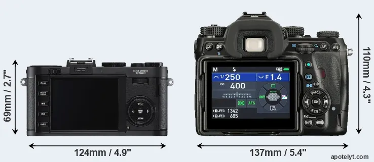 Comparison X2 or K-1 II rear