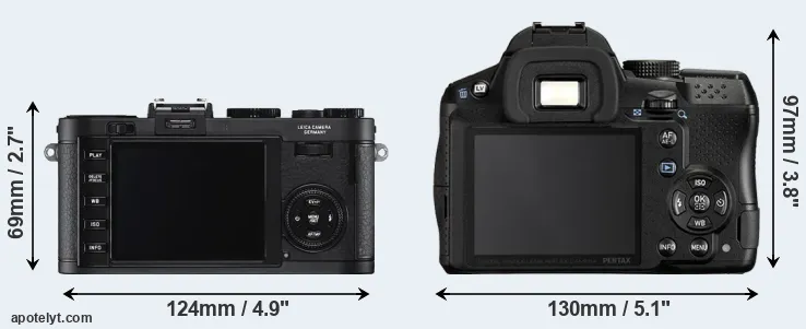 Comparison X2 or K-30 rear
