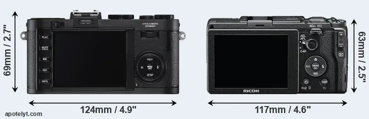 Comparison X2 or GR II rear