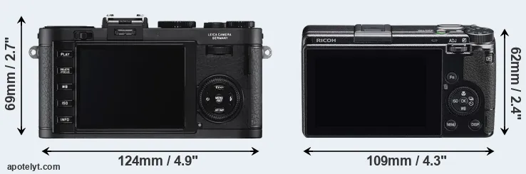 Comparison X2 or GR IIIx rear