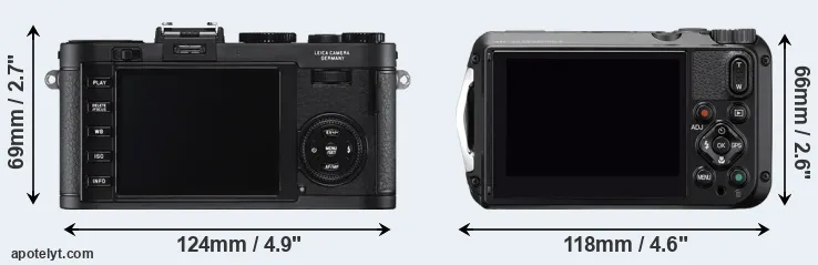 Comparison X2 or WG-6 rear