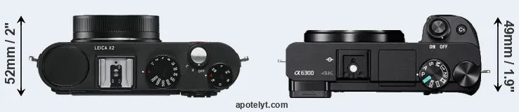 Compare X2 versus A6300 top