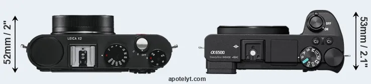 Compare X2 versus A6500 top