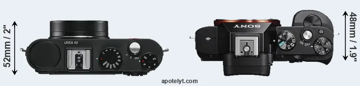 Compare X2 versus A7S top