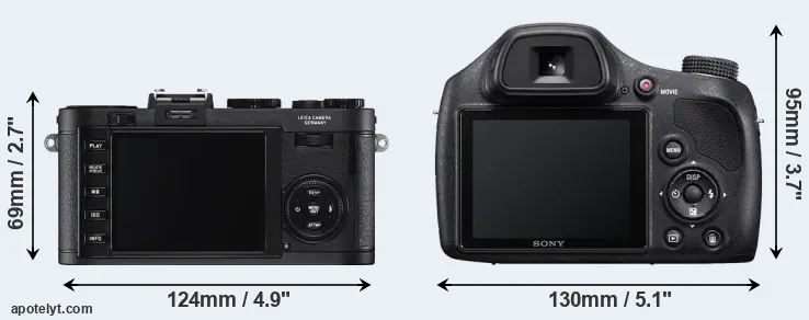 Comparison X2 or H400 rear