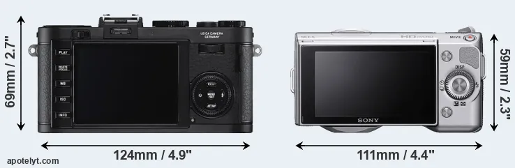 Comparison X2 or NEX-5 rear