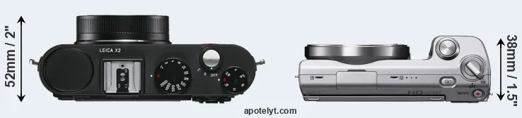 Compare X2 versus NEX-5 top