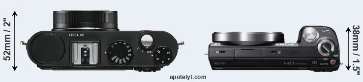 Compare X2 versus NEX-5N top