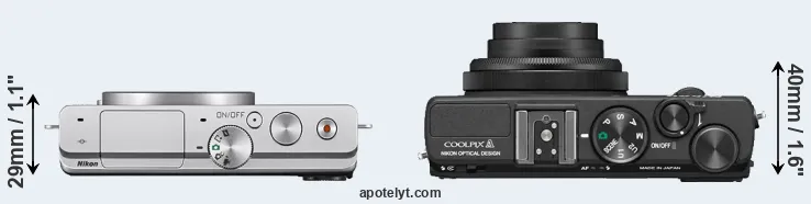 Compare J4 versus Coolpix A top