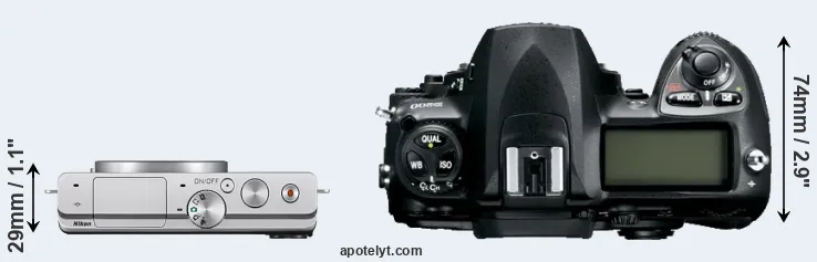 Compare J4 versus D200 top