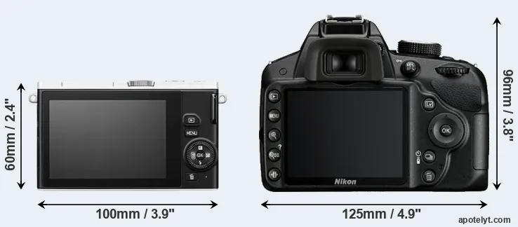 Comparison J4 or D3200 rear