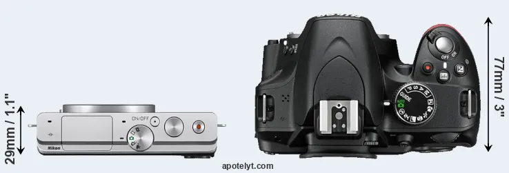 Compare J4 versus D3200 top
