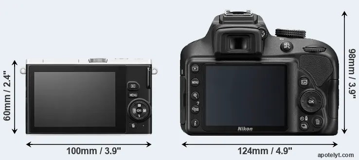 Comparison J4 or D3400 rear
