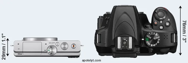 Compare J4 versus D3400 top