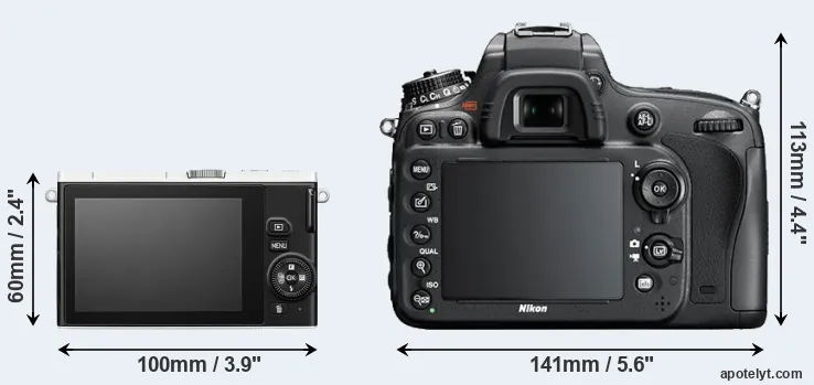Comparison J4 or D600 rear