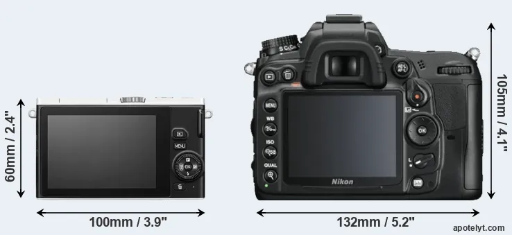 Comparison J4 or D7000 rear