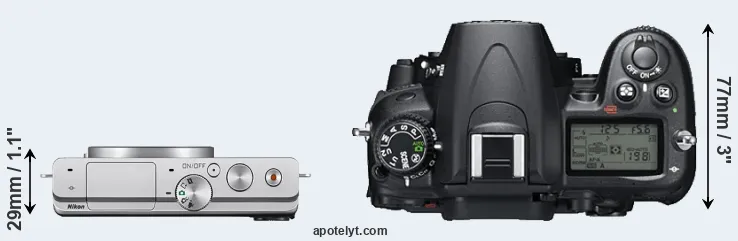 Compare J4 versus D7000 top