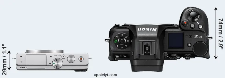 Compare J4 versus Z6 III top