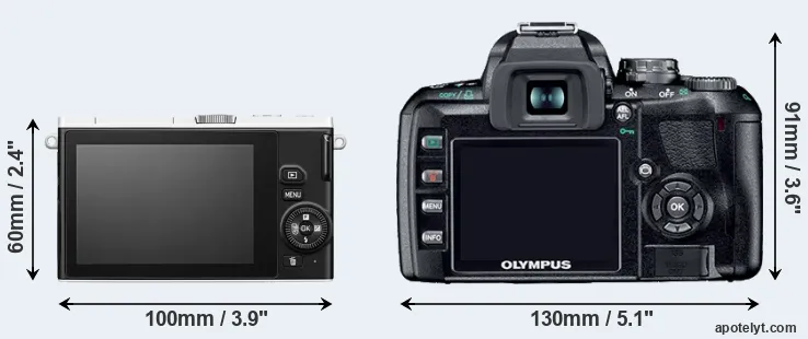 Comparison J4 or E-410 rear