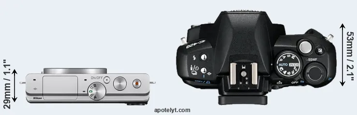 Compare J4 versus E-420 top