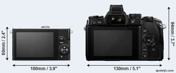 Comparison J4 or E-M1 rear