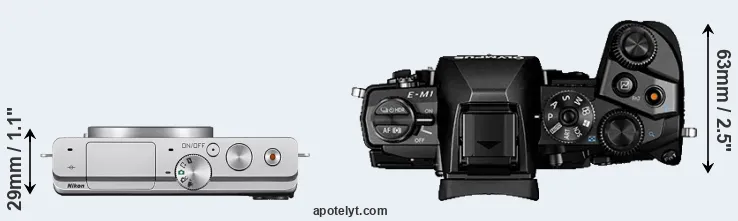 Compare J4 versus E-M1 top