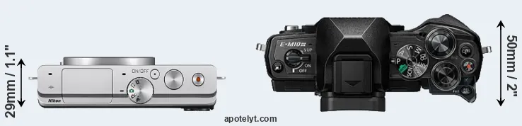 Compare J4 versus E-M10 III top